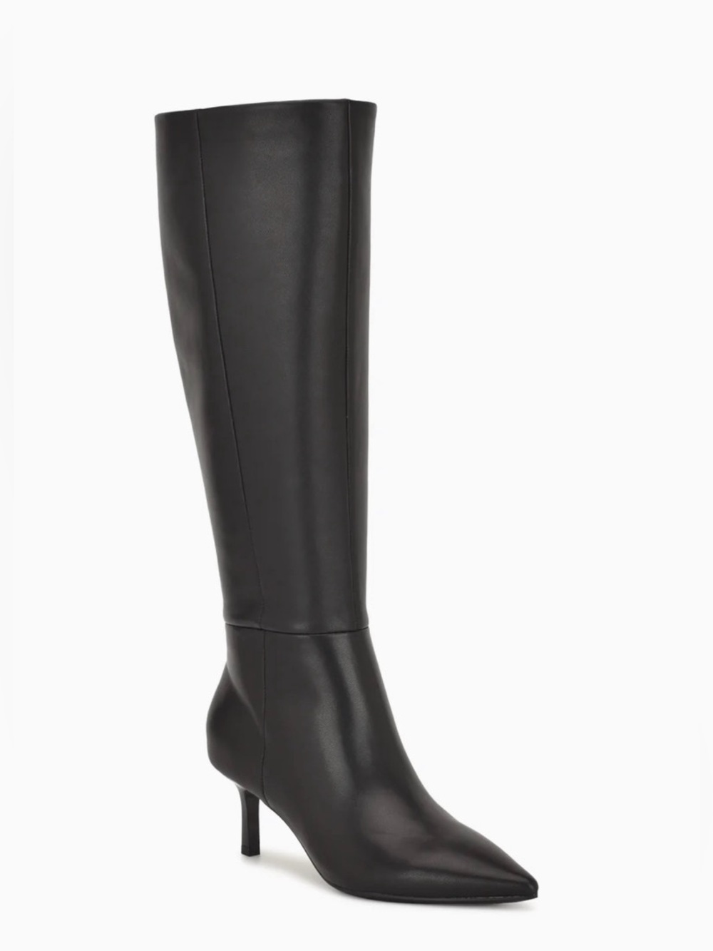 Nine West Kimdee 9X9 Knee High Black Leather Boots Size 9M